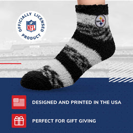 Pittsburgh Steelers NFL Cozy Soft Slipper Socks - Black