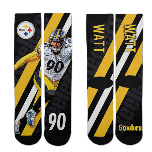 Pittsburgh Steelers NFL Adult Player Stripe Sock - Black