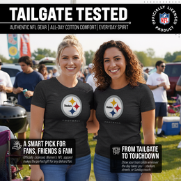Pittsburgh Steelers Women's NFL Ultimate Fan Logo Short Sleeve T-Shirt - Black