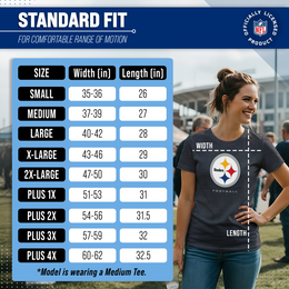 Pittsburgh Steelers Women's NFL Ultimate Fan Logo Short Sleeve T-Shirt - Black