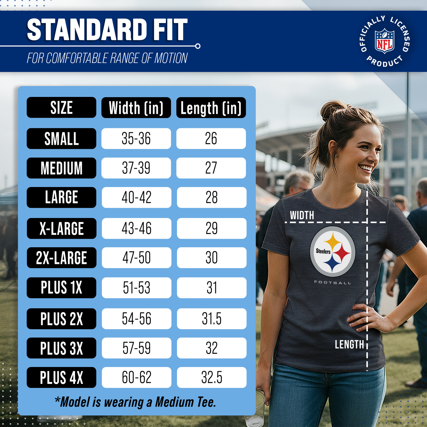 Pittsburgh Steelers Women's NFL Ultimate Fan Logo Short Sleeve T-Shirt - Black