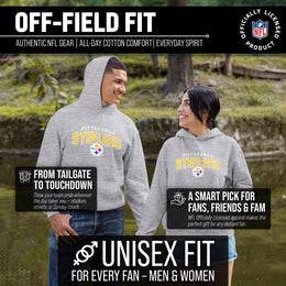 Pittsburgh Steelers NFL Adult Unisex Starting Fresh Ultra Soft Fleece Hooded Sweatshirt - Athletic Heather