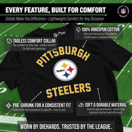 Pittsburgh Steelers NFL Youth Gameday Football T-Shirt - Black