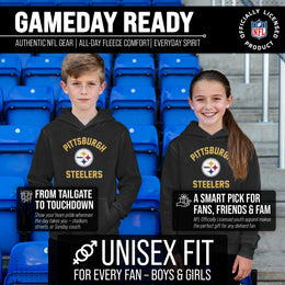 Pittsburgh Steelers NFL Youth Gameday Hooded Sweatshirt - Black