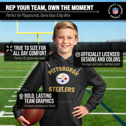 Pittsburgh Steelers NFL Youth Gameday Hooded Sweatshirt - Black