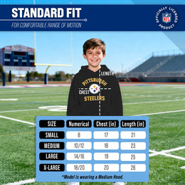 Pittsburgh Steelers NFL Youth Gameday Hooded Sweatshirt - Black