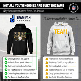 Pittsburgh Steelers NFL Youth Overtime Blueprint Football Fleece Hooded Sweatshirt - Black