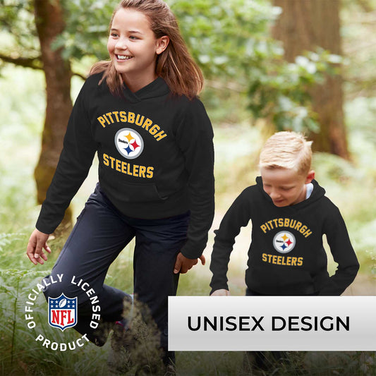 Pittsburgh Steelers NFL Youth Gameday Hooded Sweatshirt - Black