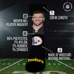 Pittsburgh Steelers NFL Youth Roster Player Crew Socks - Black