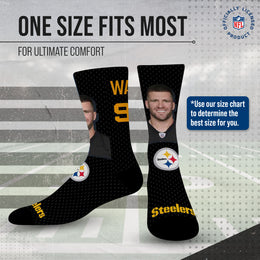 Pittsburgh Steelers NFL Youth Roster Player Crew Socks - Black