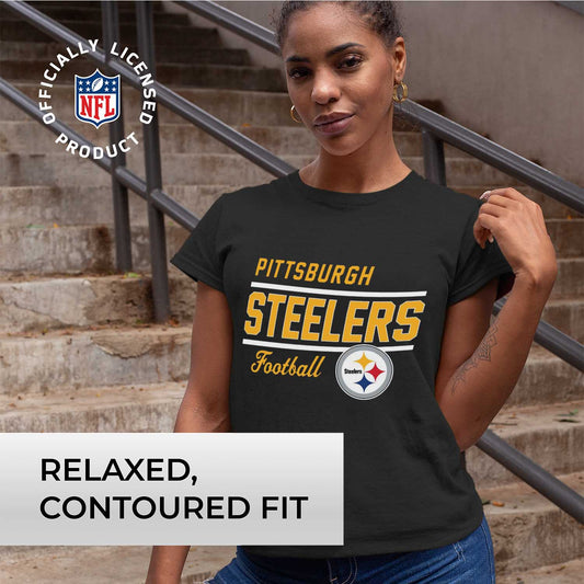 Pittsburgh Steelers NFL Gameday Women's Relaxed Fit T-shirt - Black