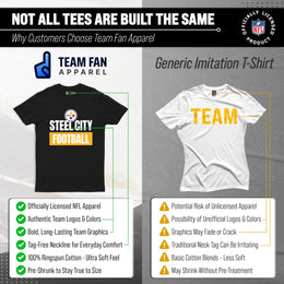 Pittsburgh Steelers NFL Adult Team Slogan Unisex T-Shirt - Black