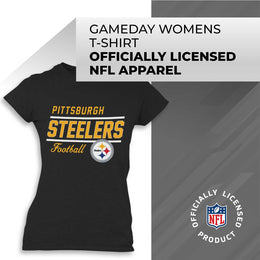 Pittsburgh Steelers NFL Womens Plus Size Relaxed Fit T-Shirt - Black