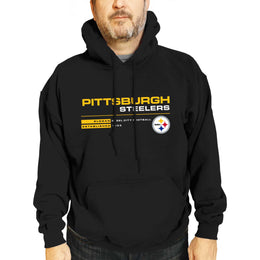 Pittsburgh Steelers Adult NFL Speed Stat Sheet Fleece Hooded Sweatshirt - Black