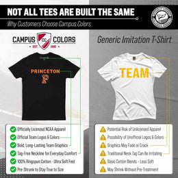 Princeton Tigers NCAA Adult Gameday Cotton T-Shirt - Black