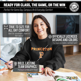 Princeton Tigers Adult Arch & Logo Soft Style Gameday Crewneck Sweatshirt - Black