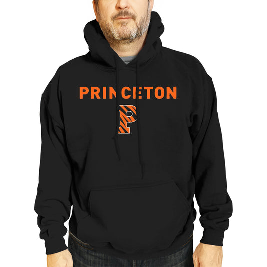 Princeton Tigers Adult Arch & Logo Soft Style Gameday Hooded Sweatshirt - Black