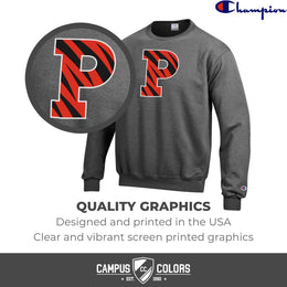 Princeton Tigers Adult Mascot Fleece Crewneck - Charcoal