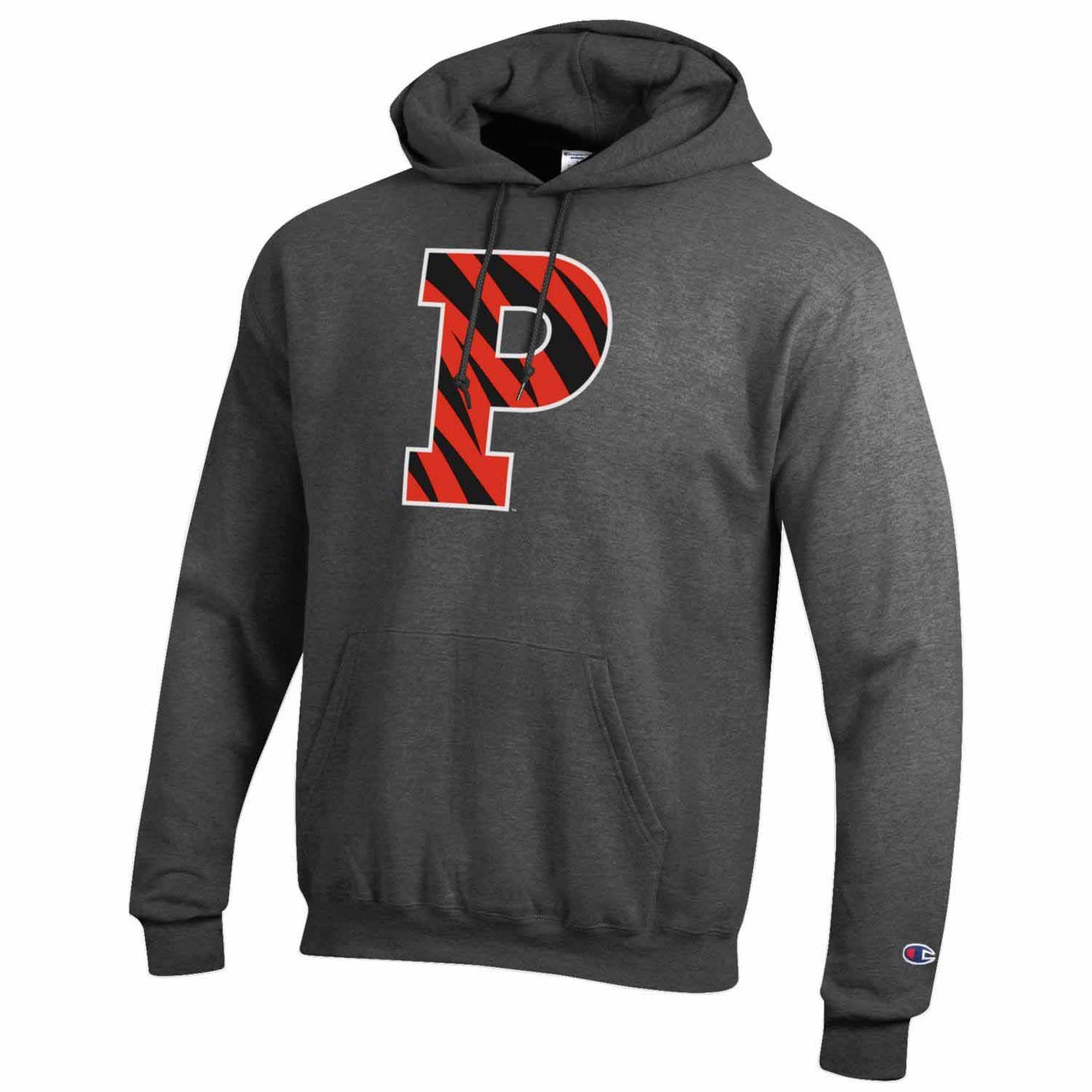 Princeton Tigers Adult Mascot Fleece Hooded Sweatshirt - Charcoal