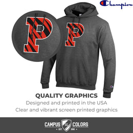 Princeton Tigers Adult Mascot Fleece Hooded Sweatshirt - Charcoal