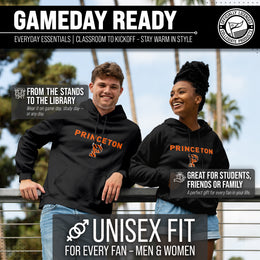 Princeton Tigers Adult Arch & Logo Soft Style Gameday Hooded Sweatshirt - Black