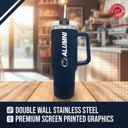 Penn State Nittany Lions Collegiate 40oz Stainless Steel Travel Tumbler with Handle for Alumni - Navy