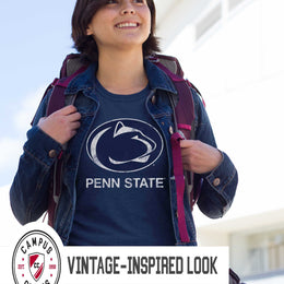 Penn State Nittany Lions Adult MVP Heathered Cotton Blend T-Shirt - Navy