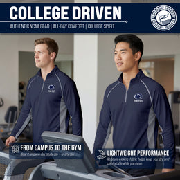 Penn State Nittany Lions Mens NCAA Campus Classic Long Sleeve 1/4 Zip Windshirt - Navy
