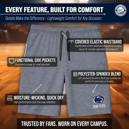 Penn State Nittany Lions NCAA Men’s University Athletic Performance Shorts - Navy Heather