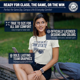 Penn State Nittany Lions NCAA Adult Unisex Varsity Club Pennant T-Shirt Tag-Less - Off White