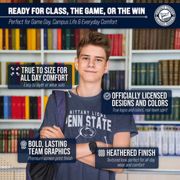 Penn State Nittany Lions NCAA Adult Unisex Starting Fresh T-Shirt - Navy Heather