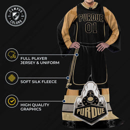 Purdue Boilermakers NCAA Team Wearable Blanket with Sleeves - Black