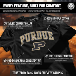 Purdue Boilermakers NCAA Adult Gameday Cotton T-Shirt - Black