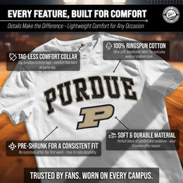 Purdue Boilermakers NCAA Adult Gameday Cotton T-Shirt - White