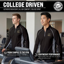 Purdue Boilermakers Mens NCAA Campus Classic Long Sleeve 1/4 Zip Windshirt - Black