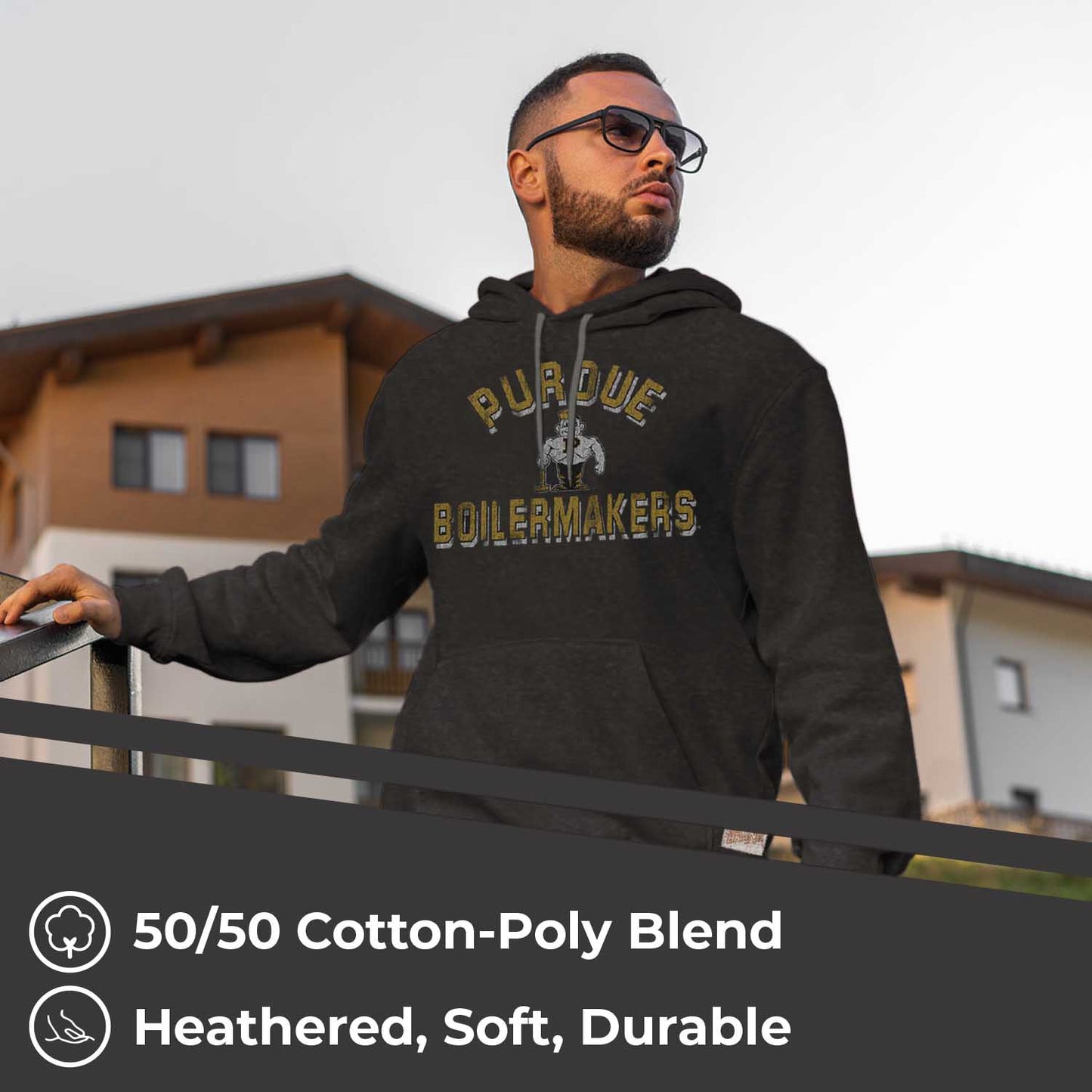 Purdue Boilermakers Adult University Hoodie - Black