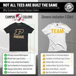 Purdue Boilermakers Adult MVP Heathered Cotton Blend T-Shirt - Black