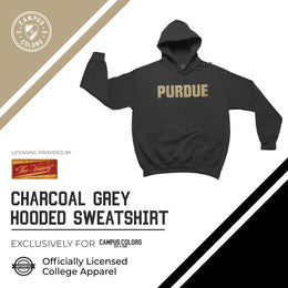 Purdue Boilermakers NCAA Adult Cotton Blend Charcoal Hooded Sweatshirt - Charcoal