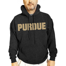 Purdue Boilermakers NCAA Adult Cotton Blend Charcoal Hooded Sweatshirt - Charcoal
