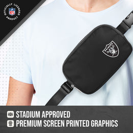 Las Vegas Raiders NFL Gameday On The Move Crossbody Belt Bag - Black