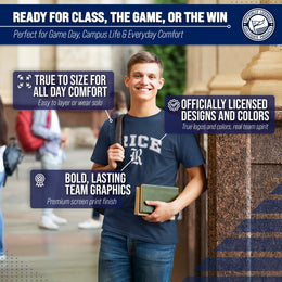 Rice Owls NCAA Adult Gameday Cotton T-Shirt - Navy
