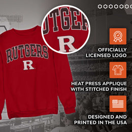 Rutgers Scarlet Knights NCAA Adult Tackle Twill Crewneck Sweatshirt - Red