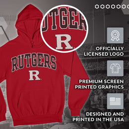 Rutgers Scarlet Knights NCAA Adult Tackle Twill Hooded Sweatshirt - Red