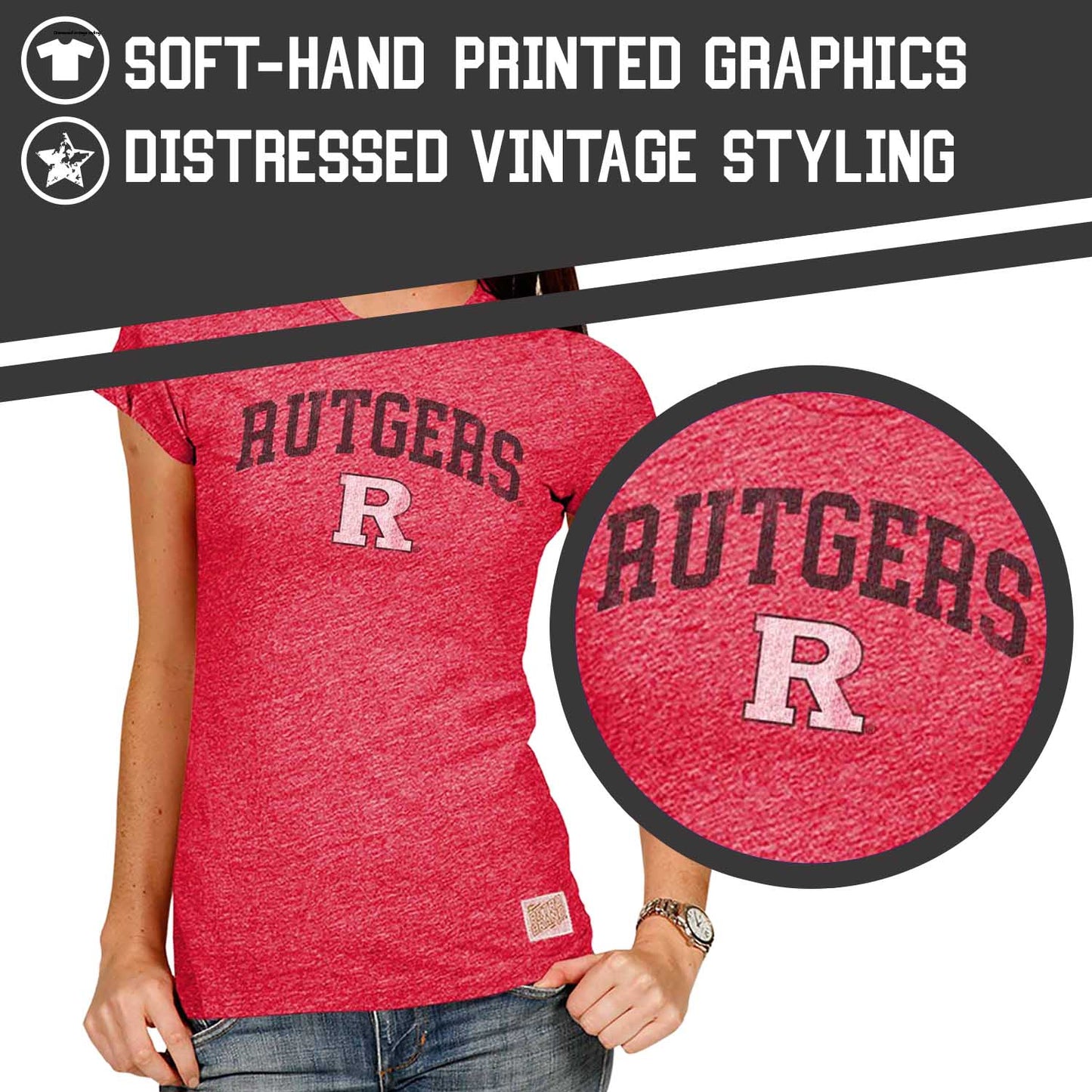 Rutgers Scarlet Knights University Women's T-Shirt  - Red