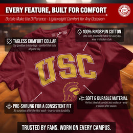 USC Trojans NCAA Adult Gameday Cotton T-Shirt - Cardinal