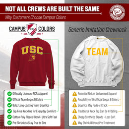 USC Trojans Adult Arch & Logo Soft Style Gameday Crewneck Sweatshirt - Cardinal