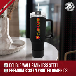 USC Trojans College & University 40 oz Travel Tumbler With Handle - Black