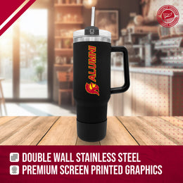 USC Trojans Collegiate 40oz Stainless Steel Travel Tumbler with Handle for Alumni - Black