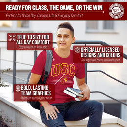 USC Trojans NCAA Adult Unisex Overtime Classics T-Shirt - Cardinal