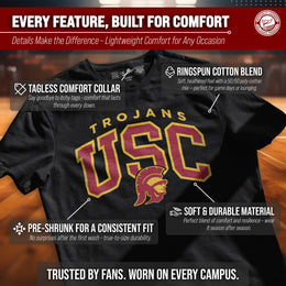 USC Trojans NCAA Adult Unisex Starting Fresh T-Shirt - Black Heather